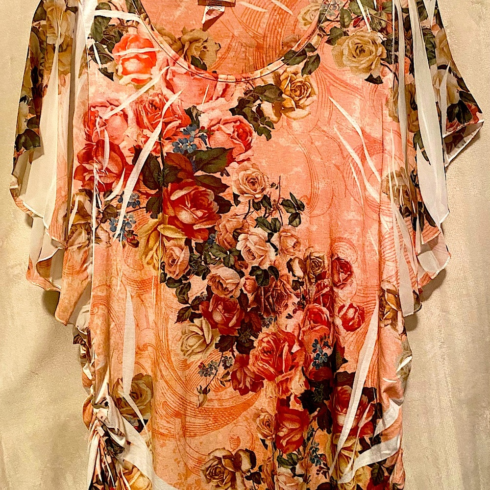 Floral blouse top 3X